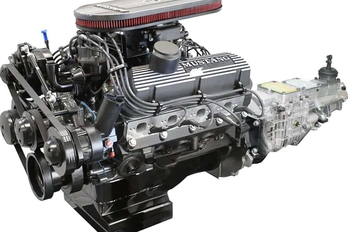 BluePrint Builder Series 347W/415HP Mustang Edition EFI Crate Engine and TKX Transmission Combos B347FKBTKXM