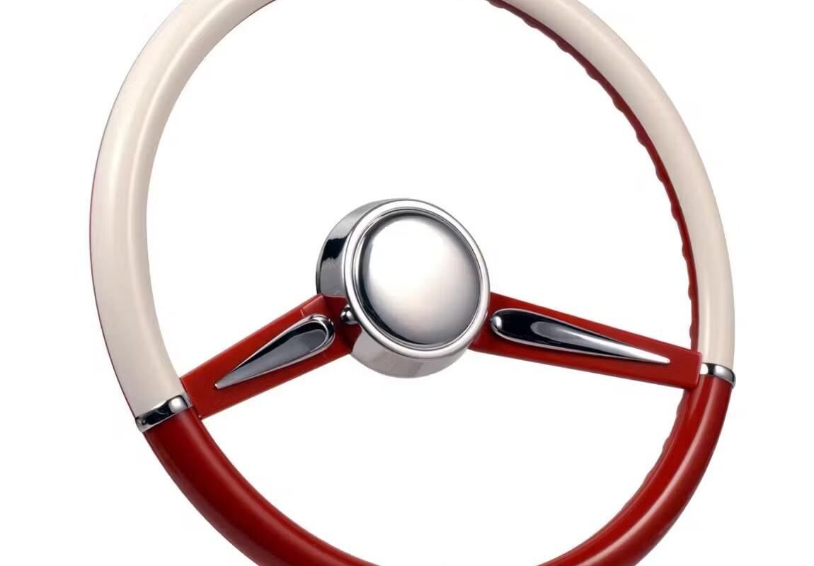CON2R SW2SPOKE-RED Two-Tone Twin Spoke Steering Wheel, Red and White