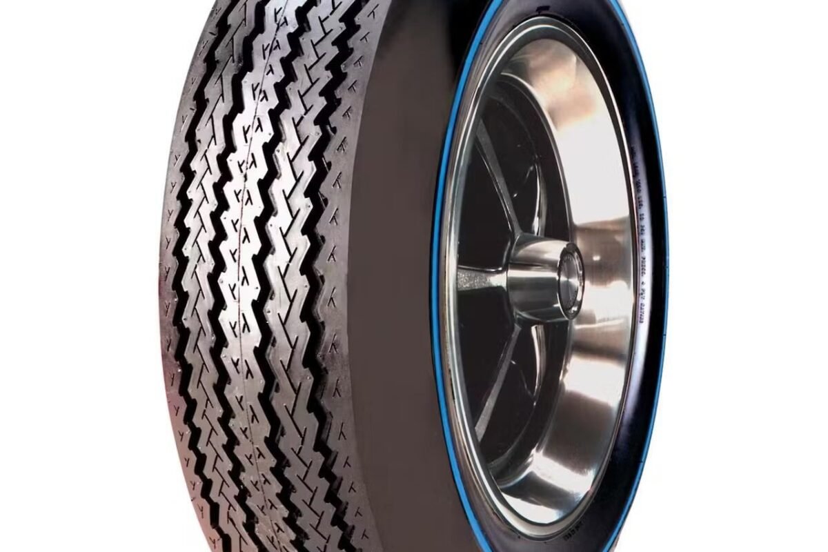 Kelsey Tire CC56K Blue Streak RWL, Blue Stripe Tire, 695/14